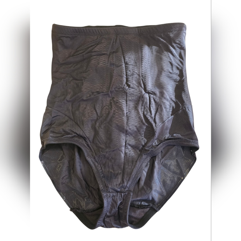 Naomi & Nicole No Slip  Black High-Waisted Shapewear NWT Clean Size L